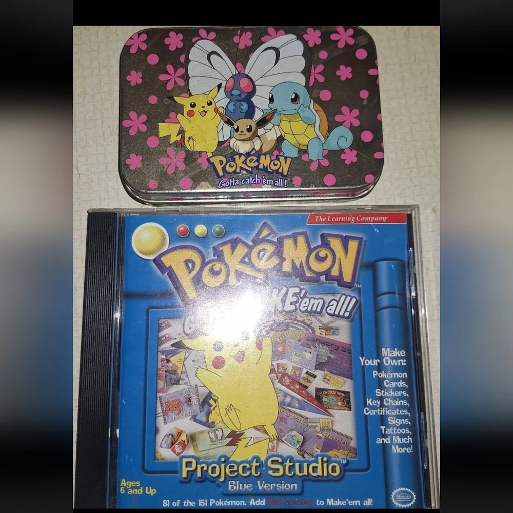 Pokemon Project Studio Blue disk Pokémon tin - Picture 1 of 8